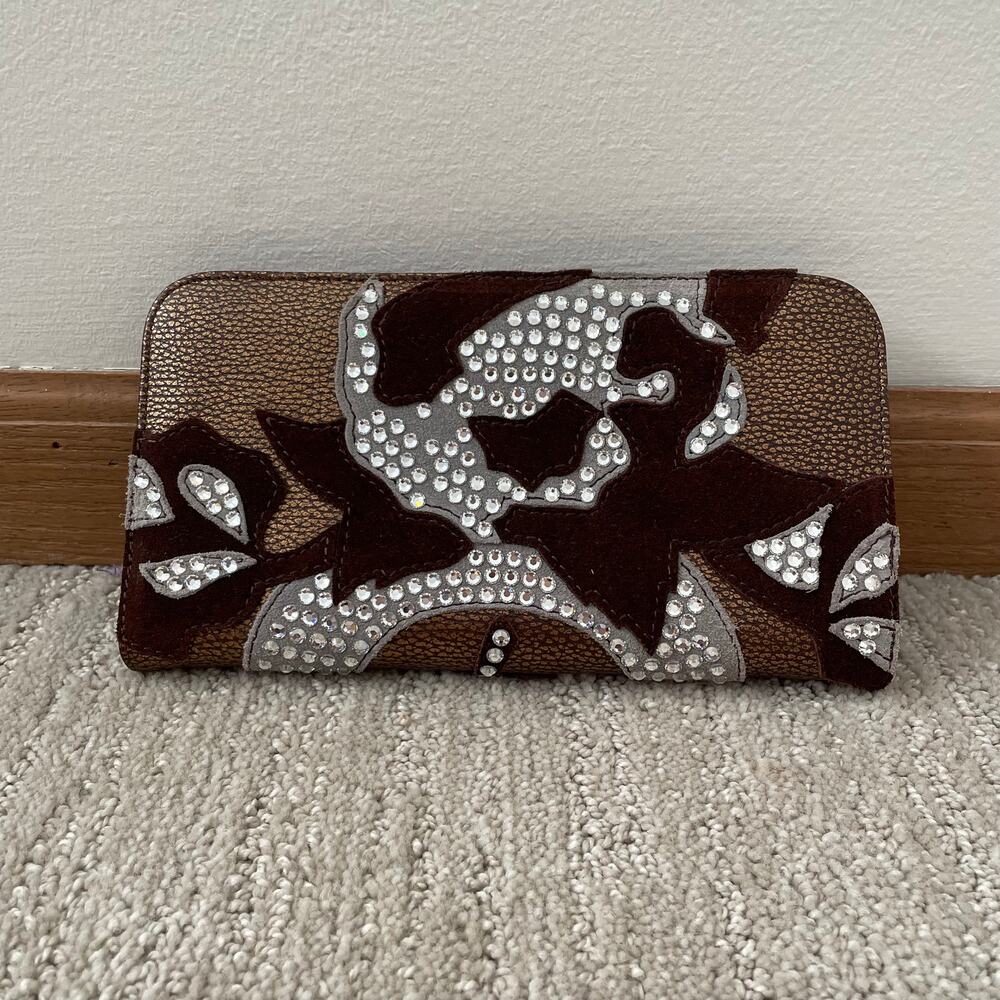 Y2K Charm and Luck Jenny Syquia Rhinestone Wallet Boho Western Hippie Horseshoe